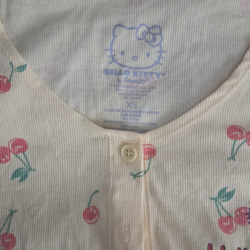 Hello Kitty Cream Cherry Button-Up - image 2